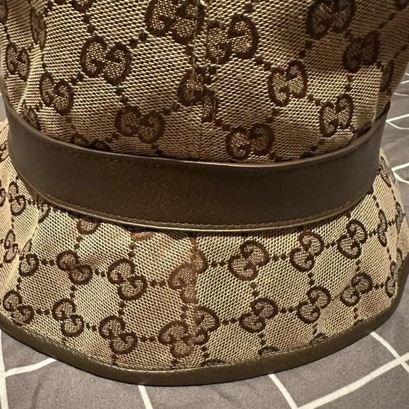 Gucci Tan GG Pattern Bucket Hat - Picture 8 of 10